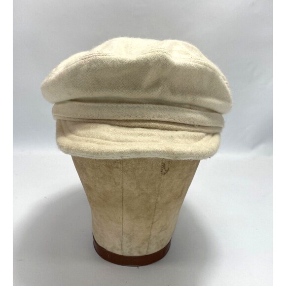 Fiddlers Dutch Boy Accessories - Fiddlers Dutch Boy White Wool Cap Hat Aegean Greece Fisherman Sailor Ethnic 22"